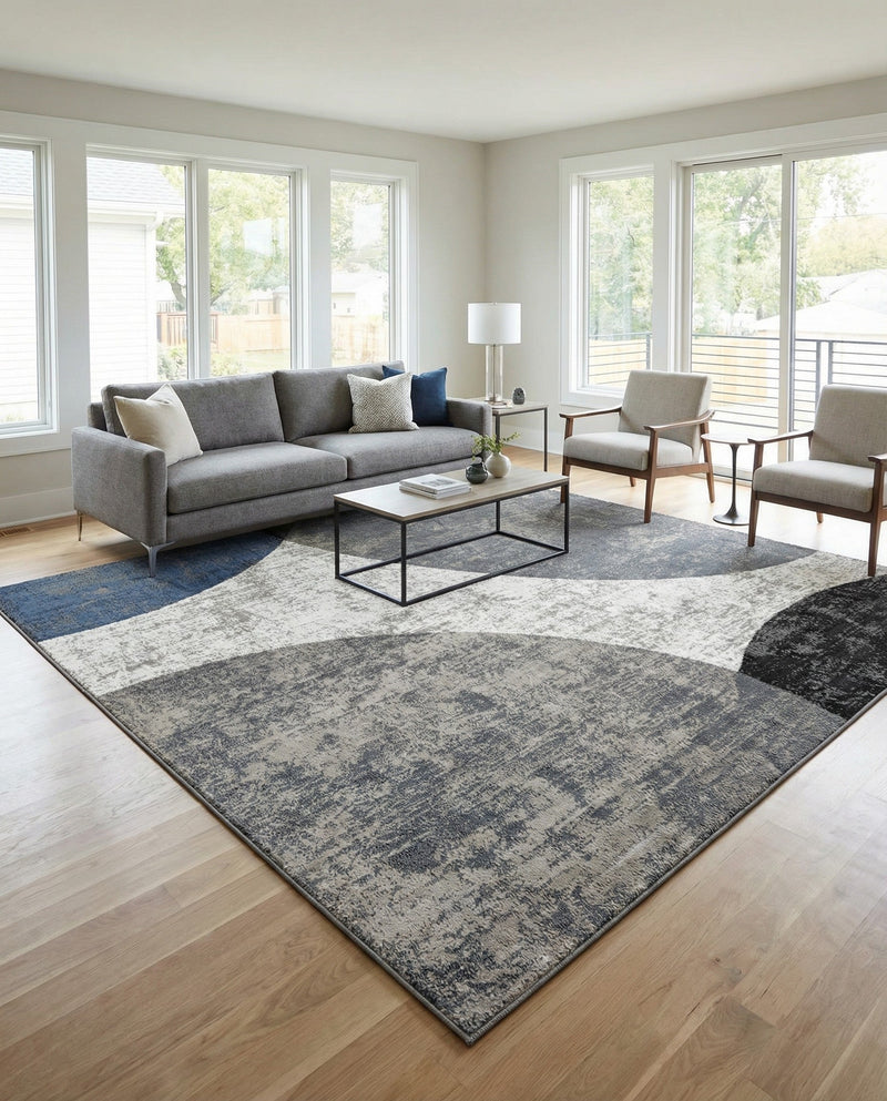 Copenhagen Edge Collection Area Rug -  Amager Square Multi  lifestyle 78