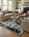 Cascade Range Collection Area Rug -  Shasta (Black and White) Rectangle Black and White  lifestyle 16