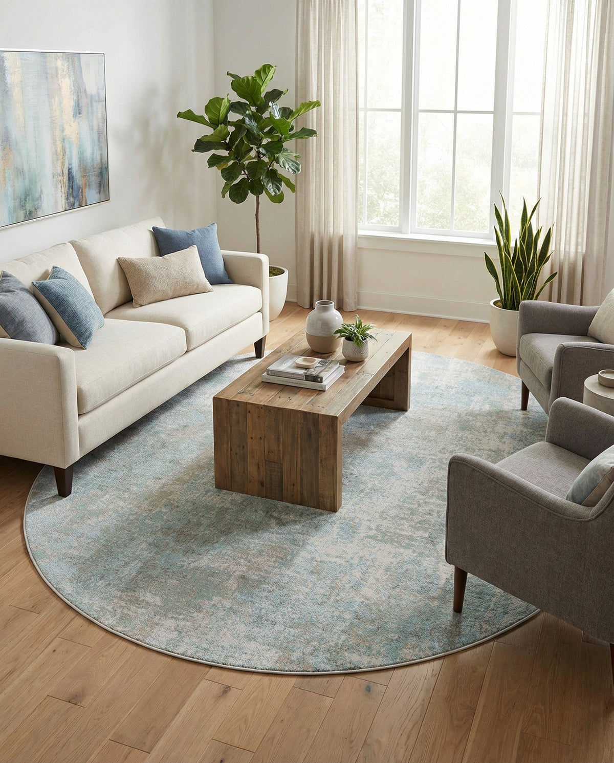 Lagoon Oasis Collection Area Rug -  Seagrass Oval Teal  lifestyle 112
