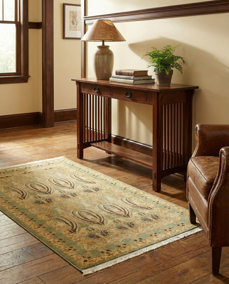 Chelsea Elegance Collection Area Rug -  Brompton (Light Green) Rectangle Light Green  lifestyle 15