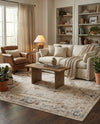 Coastal Manor Collection Area Rug -  Pierpoint Rectangle Blue Cream  lifestyle 32