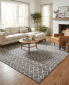 Mediterranean Lattice Collection Area Rug - Santorini (Gray) Square Gray  lifestyle 75