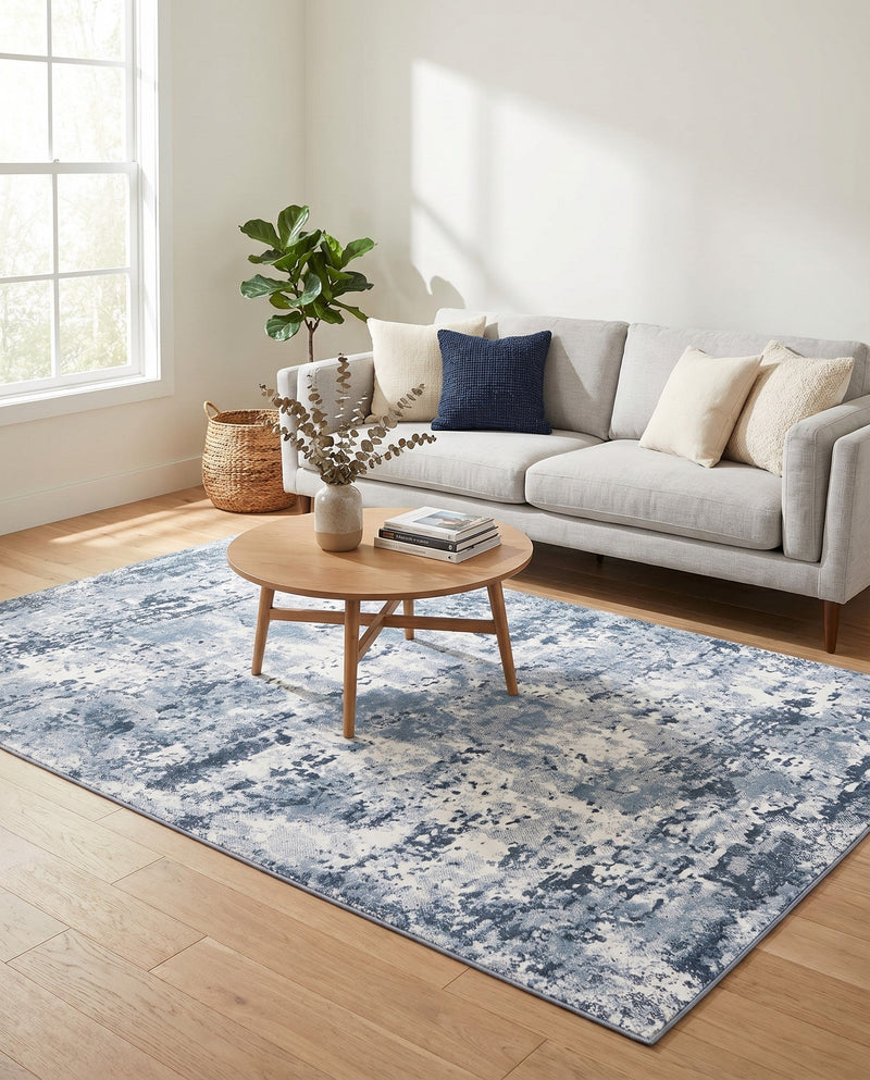 Luminara Sands Collection Area Rug - Elysium (Vintage Blue) Rectangle Vintage Blue  lifestyle 17