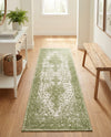 Dover Terrace Collection Area Rug - Marina (Green) Runner Green  lifestyle 32