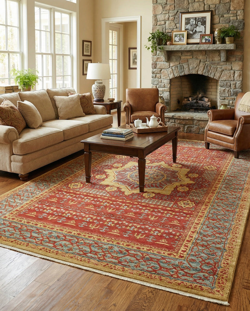 Ottoman Elegance Collection Area Rug -  Cappadocia Rectangle Red  lifestyle 24