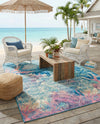 Seaside Haven Rugs Collection Area Rug - Marina Rectangle Multi  lifestyle 17