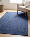 Woven Seaside Jute Collection Area Rug - Savannah (Navy Blue) Rectangle Navy Blue  lifestyle 8