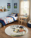 Wonder Tykes Collection Area Rug -  Mirage Round Gray  lifestyle 38