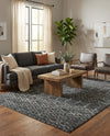 Marrakesh Lattice Collection Area Rug - Casablanca (Charcoal Gray) Rectangle Charcoal Gray  lifestyle 16