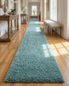 Plush Oasis Collection Area Rug - Serenity (Light Slate Blue) Runner Light Slate Blue  lifestyle 37