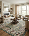 Persian Elegance Collection Area Rug -  Kerman (Blue) Rectangle Blue  lifestyle 9
