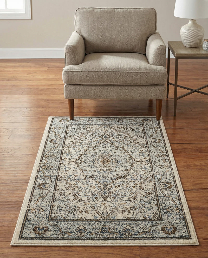 Mykonos Manor Collection Area Rug - Delos Rectangle Blue  lifestyle 51