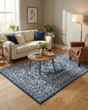 Charleston Elegance Collection Area Rug - Harborview Rectangle Blue  lifestyle 53