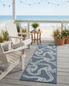 Seaside Haven Rugs Collection Area Rug -  Boardwalk Runner Navy Blue  lifestyle 47