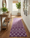 Marrakech Lattice Collection Area Rug - Medina (Violet) Runner Violet  lifestyle 30