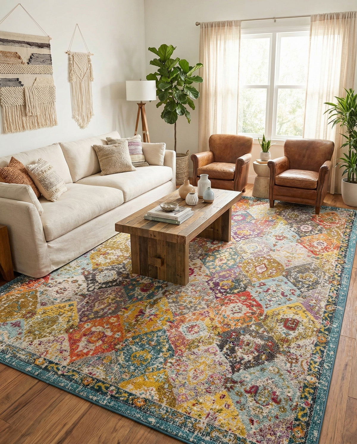 Brighton Terrace Collection Area Rug -  Rottingdean (Multi) Rectangle Multi  lifestyle 18