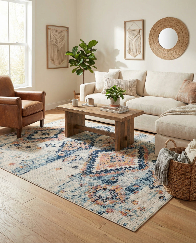 Tangier Treasures Collection Area Rug -  Fez Rectangle Ivory  lifestyle 5