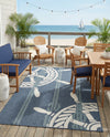 Seaside Haven Rugs Collection Area Rug - Harbor Rectangle Navy Blue  lifestyle 8