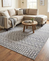 Marrakech Lattice Collection Area Rug - Medina (Gray) Rectangle Gray  lifestyle 4