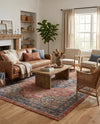 Savannah Threads Collection Area Rug -  Negev Rectangle Antique Red  lifestyle 7
