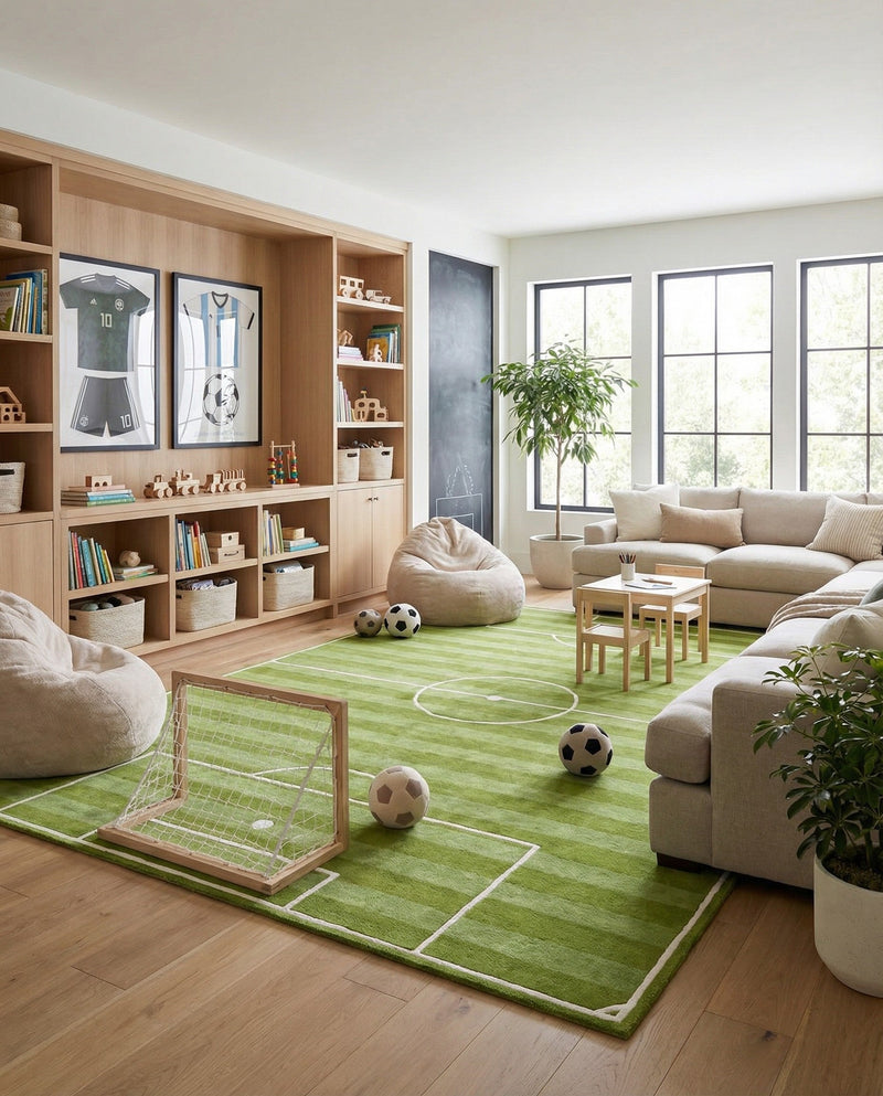 Whimsy Wonders Wool Collection Area Rug -  Reef Rectangle Green  lifestyle 14
