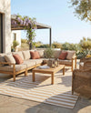 Seaside Stripes Collection Area Rug - Cabana (Taupe) Rectangle Taupe  lifestyle 48