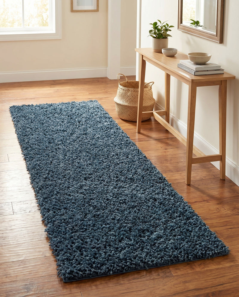 Alpine Plush Collection Area Rug -  Cortina (Marine Blue) Runner Marine Blue  lifestyle 73