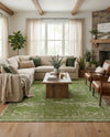 Dover Terrace Collection Area Rug -  Lagoon (Green) Rectangle Green  lifestyle 5