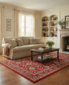 Isfahan Elegance Collection Area Rug - Naghsh-e Jahan (Red) Rectangle Red  lifestyle 13