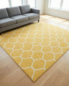 Trellis Mosaic Collection Area Rug -  Pergolatown (Yellow) Square Yellow  lifestyle 45
