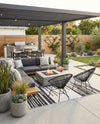 Urban Terrace Collection Area Rug -  Riverside Square Black and White  lifestyle 54