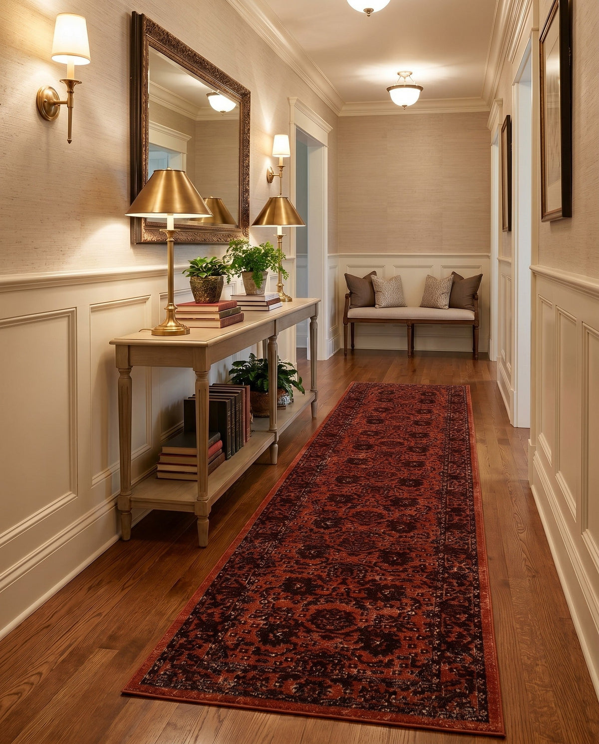 Geneva Terrace Collection Area Rug -  Lausanne Runner Orange  lifestyle 193