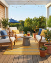 Urban Oasis Rugs Collection Area Rug -  District (Yellow and Aqua) Rectangle Yellow and Aqua  lifestyle 9