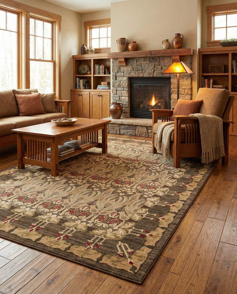 Chelsea Elegance Collection Area Rug -  Brompton (Brown) Rectangle Brown  lifestyle 28