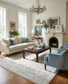 Savannah Elegance Collection Area Rug - Augusta (Light Gray) Rectangle Light Gray  lifestyle 21