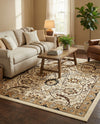 Tabriz Tapestry Collection Area Rug - Sahand (Ivory) Rectangle Ivory  lifestyle 23