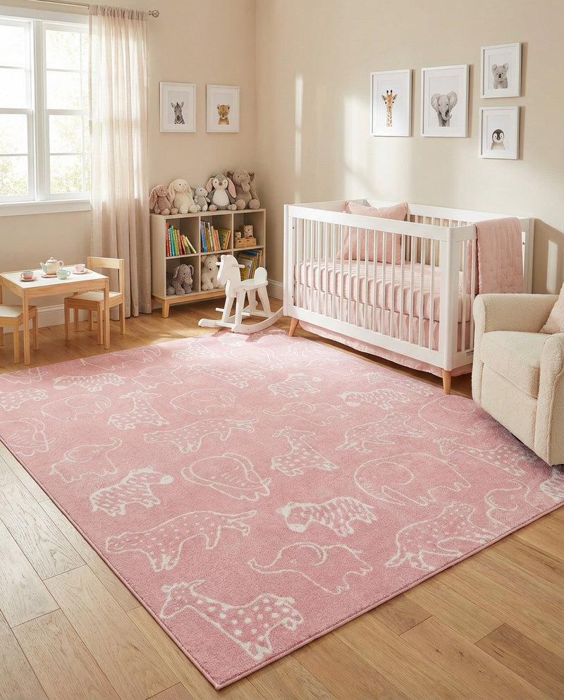 Wonder Tykes Collection Area Rug -  Spectrum Rectangle Pink  lifestyle 52