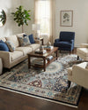 Persian Elegance Collection Area Rug -  Hamedan (Navy Blue) Rectangle Navy Blue  lifestyle 23