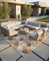 Urban Terrace Collection Area Rug - Metropolis Square Gray  lifestyle 77