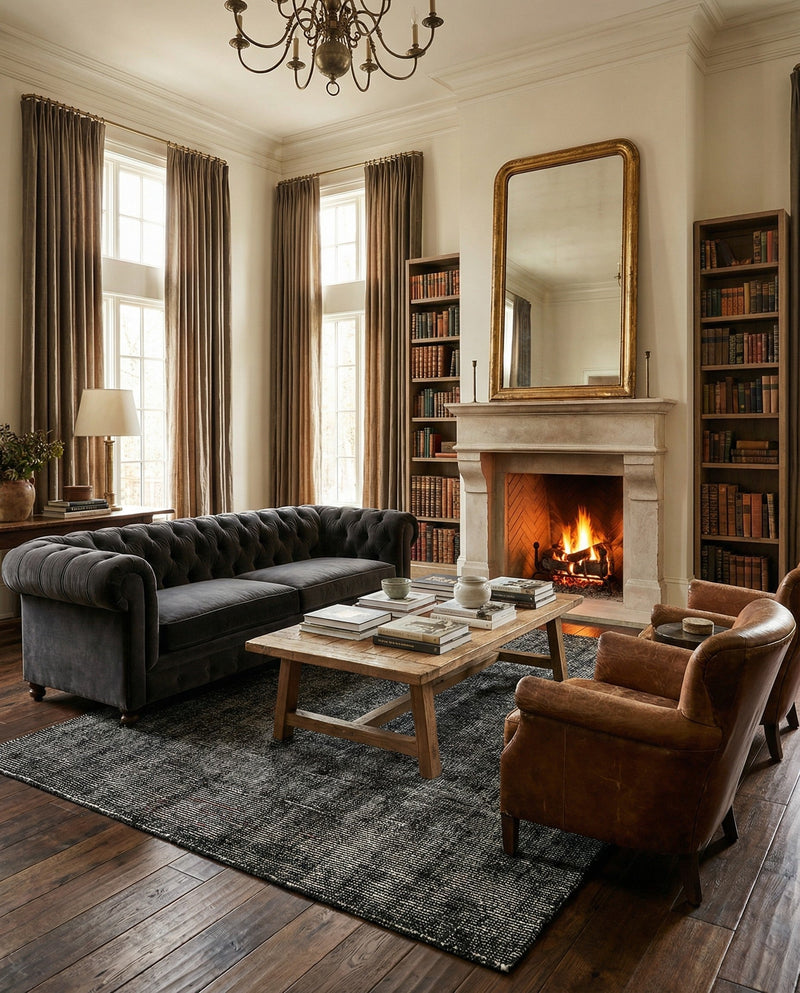 Berkshire Estate Collection Area Rug - Windsor (Blackberry) Rectangle Blackberry  lifestyle 21