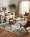 Tangier Treasures Collection Area Rug - Casablanca Rectangle Light Blue  lifestyle 15