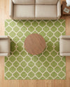 Lattice Gardens Collection Area Rug -  Bloomfield (Light Green) Square Light Green  lifestyle 70