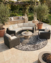 Urban Oasis Rugs Collection Area Rug -  Penthouse (Charcoal Gray) Round Charcoal Gray  lifestyle 83