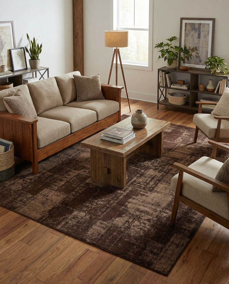 Autumn Meadow Collection Area Rug -  Harvesthill Rectangle Brown  lifestyle 20