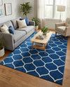 Trellis Mosaic Collection Area Rug -  Pergolatown (Navy Blue) Rectangle Navy Blue  lifestyle 10