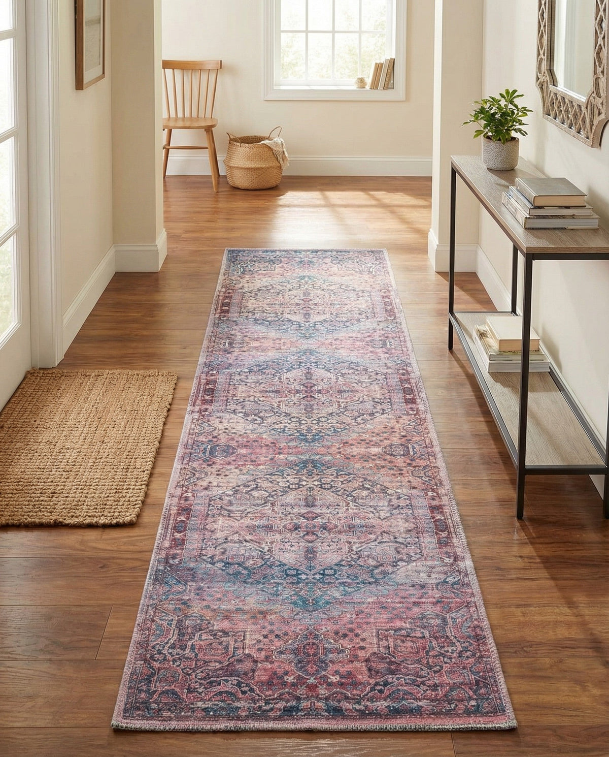 Zahara Oasis Collection Area Rug -  Agadir Runner Antique Rust Red  lifestyle 94
