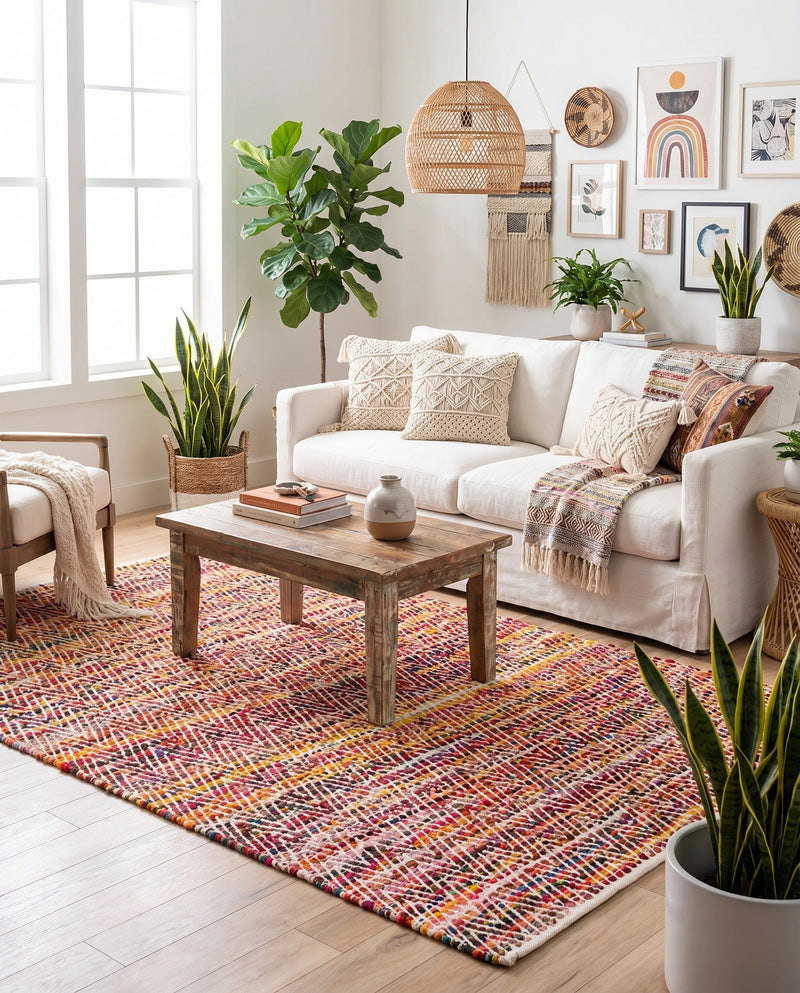 Zigzag Marina Collection Area Rug - HarborStripes Rectangle Multi  lifestyle 43