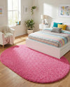 Plush Oasis Collection Area Rug - Serenity (Taffy Pink) Oval Taffy Pink  lifestyle 55