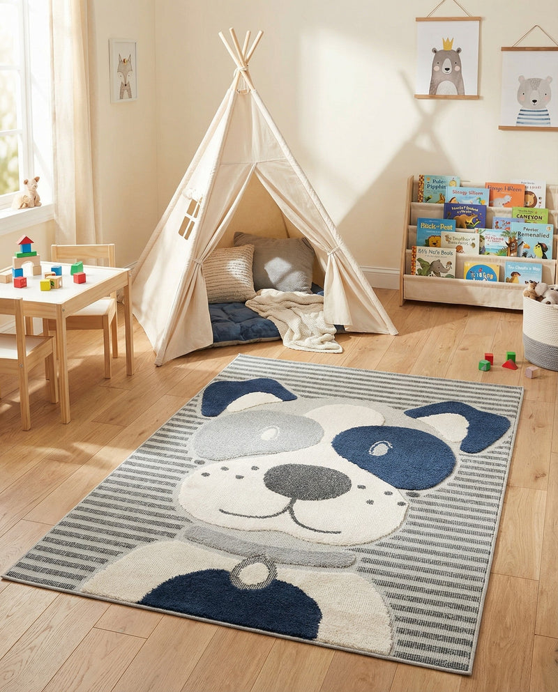 Wonder Tykes Collection Area Rug -  Magicgrove Rectangle Blue and Gray  lifestyle 16