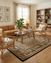 Savannah Sojourn Collection Area Rug -  Chobe Square Light Brown  lifestyle 64